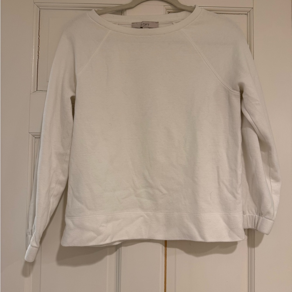 LOFT Ivory Crewneck Top